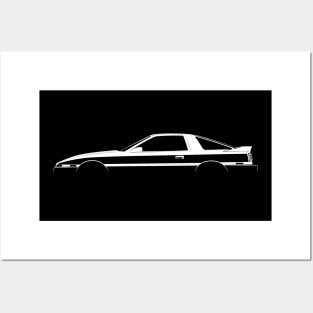 Toyota Supra (A70) Silhouette Posters and Art